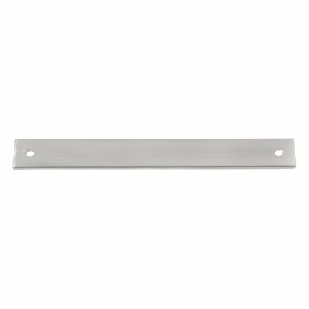 GLIDERITE HARDWARE 8 in. Satin Nickel Squared Back Plate 7 in. Center to Center - 8342-178-SN, 5PK 8342-178-SN-5